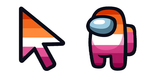 Among Us Lesbian Pride Cursor