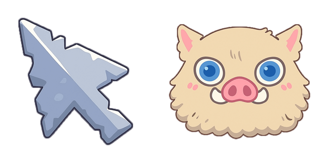 Demon Slayer Kawaii Inosuke Hashibira Cursor