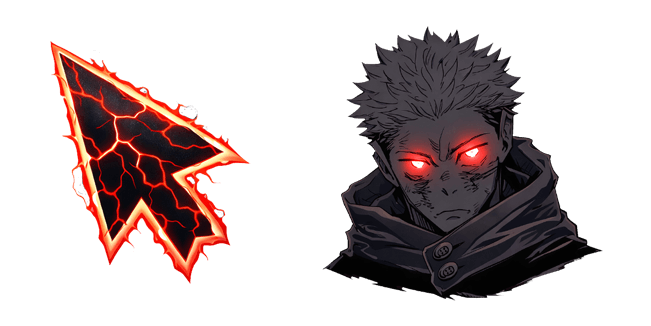 Dark Anime Yuji Itadori Black Flash Cursor