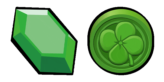 St. Patrick's Day Zelda Rupee & Four-Leaf Clover Animated Cursor