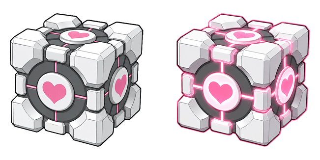 Portal Weighted Companion Cube Cursor