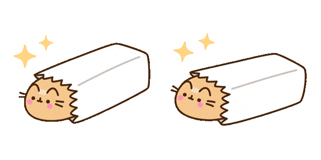 Baguette Pusheen in a Paper Bag Animated Cursor