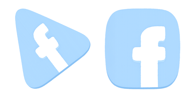 Pastel Facebook Logo Cursor