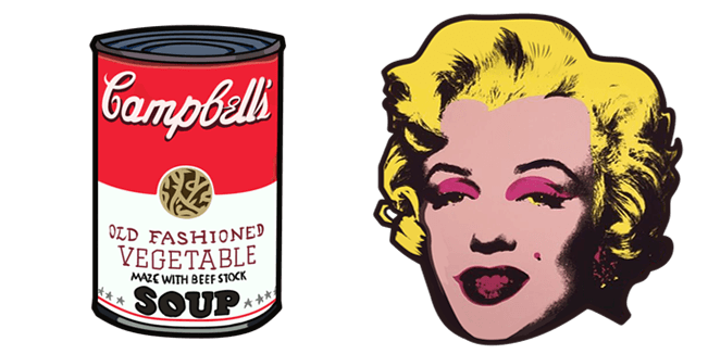 Andy Warhol Campbell's Soup Can & The Marilyn Diptych Cursor