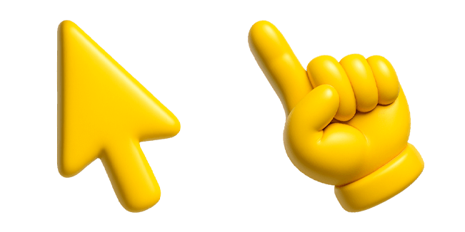 Plastic Yellow 3D Cursor