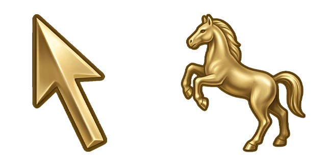 Heroes of Might & Magic III Golden Arrow & Horse Cursor
