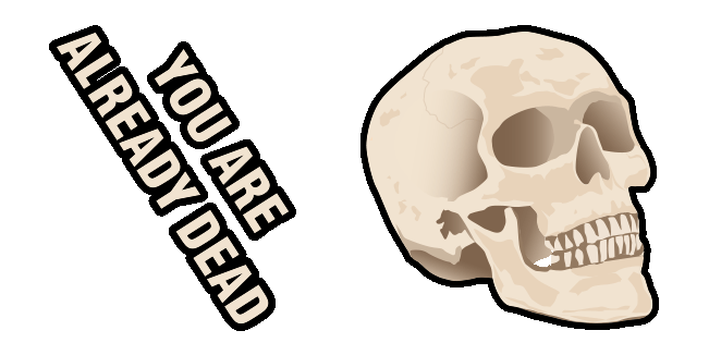 3D Skull & You Are Already Dead Animated Cursor