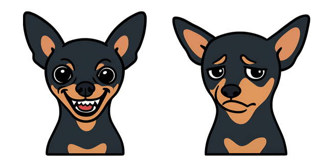 Happy & Sad Pinscher Cursor