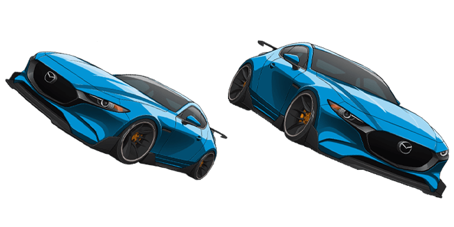 Stunning Blue Mazda Cursor