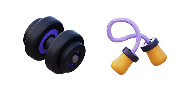 Dumbbell & Jumping Rope 3D Cursor