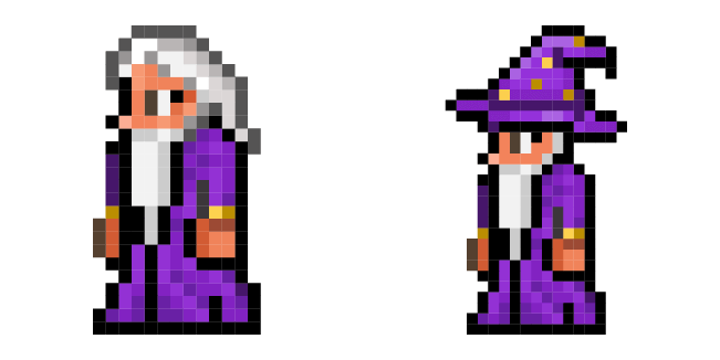 Terraria Wizard Pixel Cursor