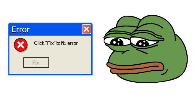 Pepe the Frog Error Meme Cursor