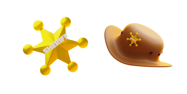 Sheriff Medal & Sheriff Hat 3D Cursor