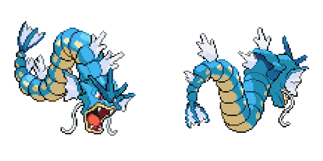 Pokemon Gyarados Pixel Animated Cursor