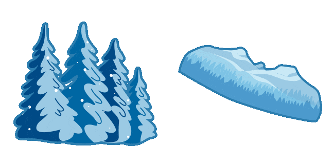 Winter Aesthetic Mountain & Trees Animated Cursor