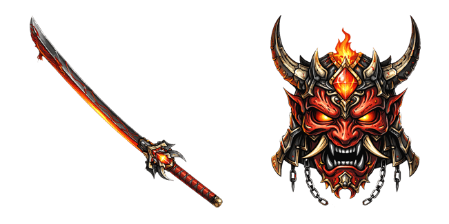Oni Katana & Demon Mask Cursor