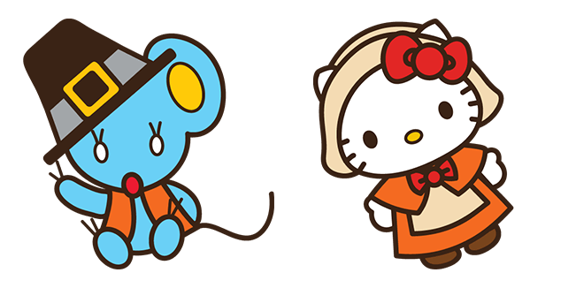 Thanksgiving Day Joey & Hello Kitty Cursor