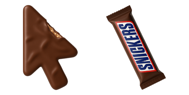 Snickers Chocolate Bar 3D Cursor