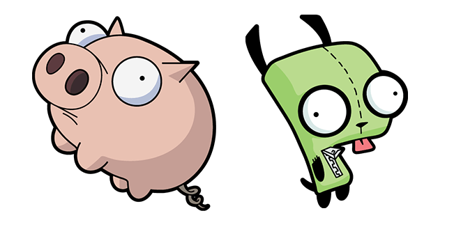 Invader ZIM GIR & Pig Cursor