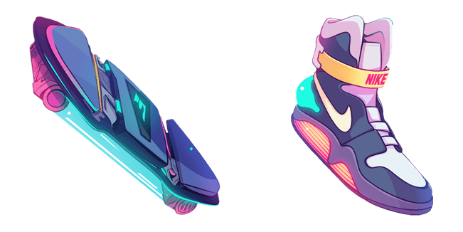 Futuristic Hoverboard & Nike Air Mag Cursor