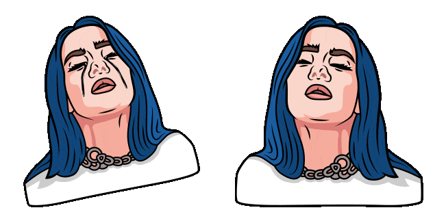 Billie Eilish Black Tears Animated Cursor