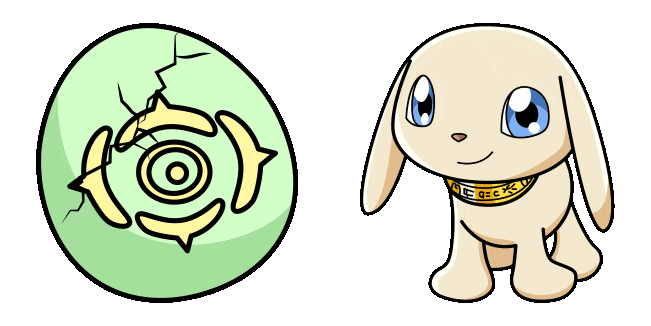 Digimon Salamon & Egg Animated Cursor
