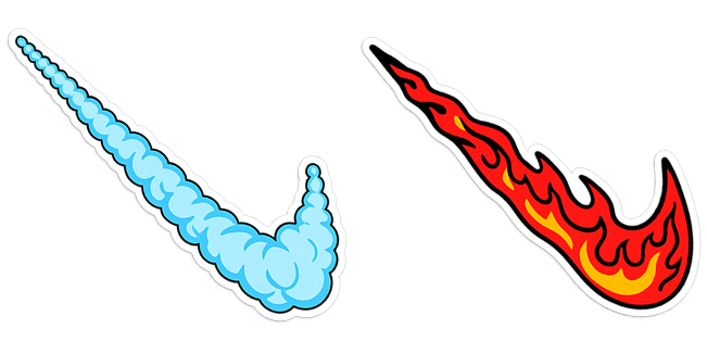 Cloudy & Flaming Nike Logo Cursor