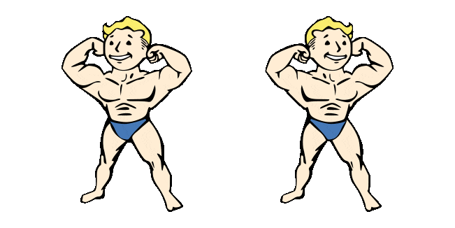 Fallout Vault Boy Strength Animated Cursor