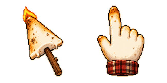 Campfire Marshmallow Pixel Cursor