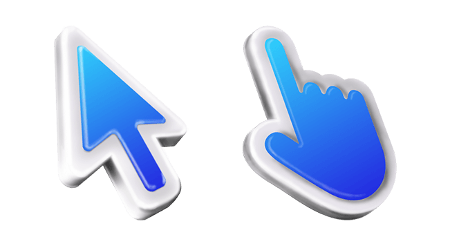 3D Blue Mac Cursor