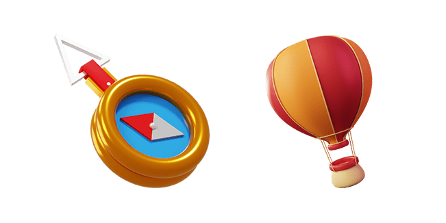 Compass & Hot Air Balloon 3D Cursor