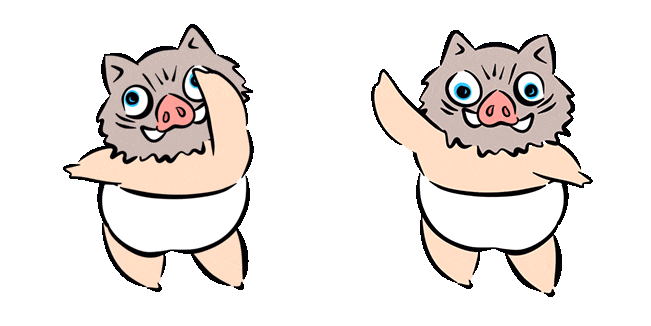 Demon Slayer Baby Inosuke Animated Cursor