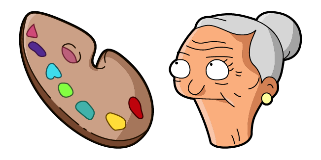 Bob's Burgers Edith Cranwinkle & Paint Palette Cursor
