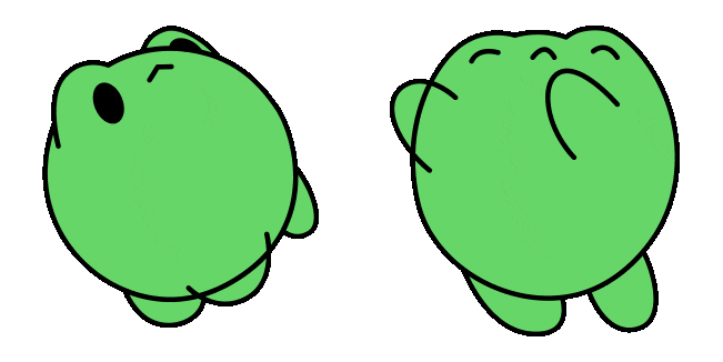 Fat Cute Frog Animated Cursor