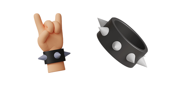 Rock-n-Roll Sign & Rock Choker 3D Cursor