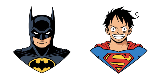 Monkey D. Luffy Superman & Batman Cursor