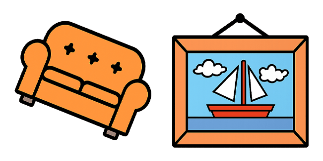The Simpsons Sofa & Boat Painting Cursor
