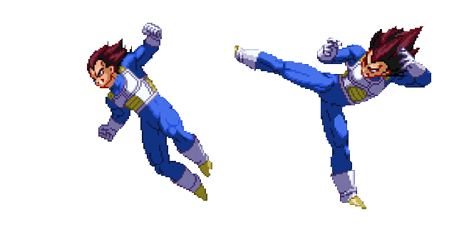 Dragon Ball Vegeta Pixel Animated Cursor
