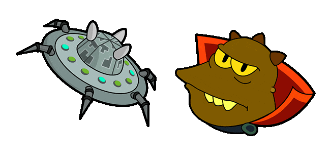 Futurama Lrrr & Omicronian Ship Animated Cursor
