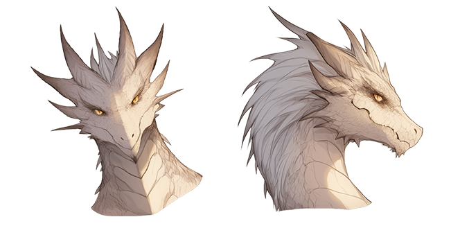 Majestic White Dragon Head Cursor