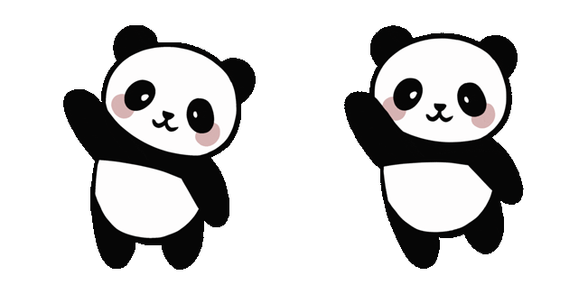 Cute Panda Waving Hand Animated Cursor