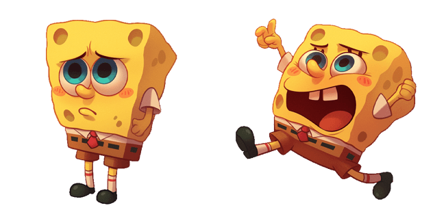 SpongeBob Sad & Frightened Cursor