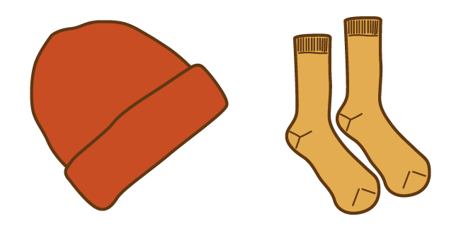 Fall Aesthetic Hat & Socks Cursor