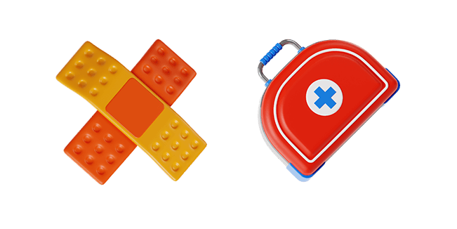 Band-Aid & First Aid Kit 3D Cursor