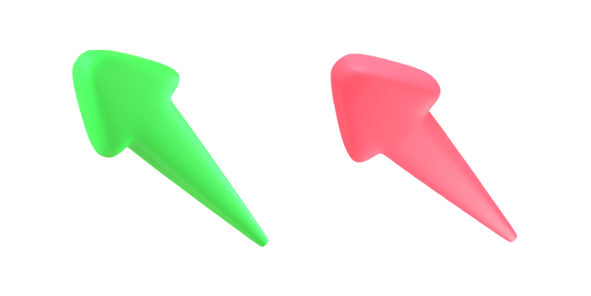Green & Red Arrow 3D Cursor