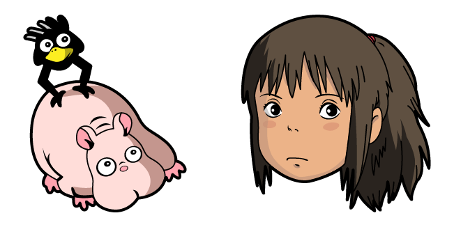 Spirited Away Chihiro & Boh and Yubaba's Bird Cursor