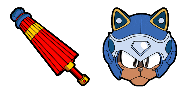 Samurai Pizza Guido Anchovy & Umbrella Animated Cursor