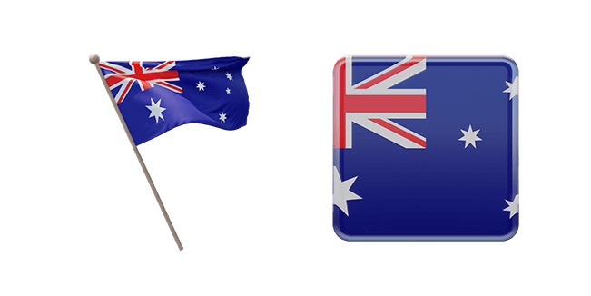 Commonwealth Of Australia Flag 3D Cursor