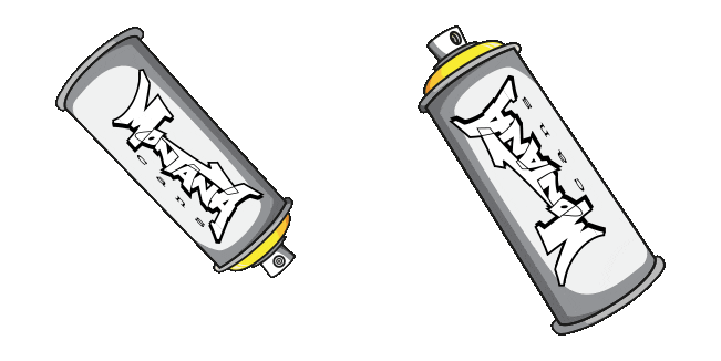Yellow Montana Cans Spray Animated Cursor