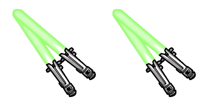 Star Wars Green Lightsabers Animated Cursor